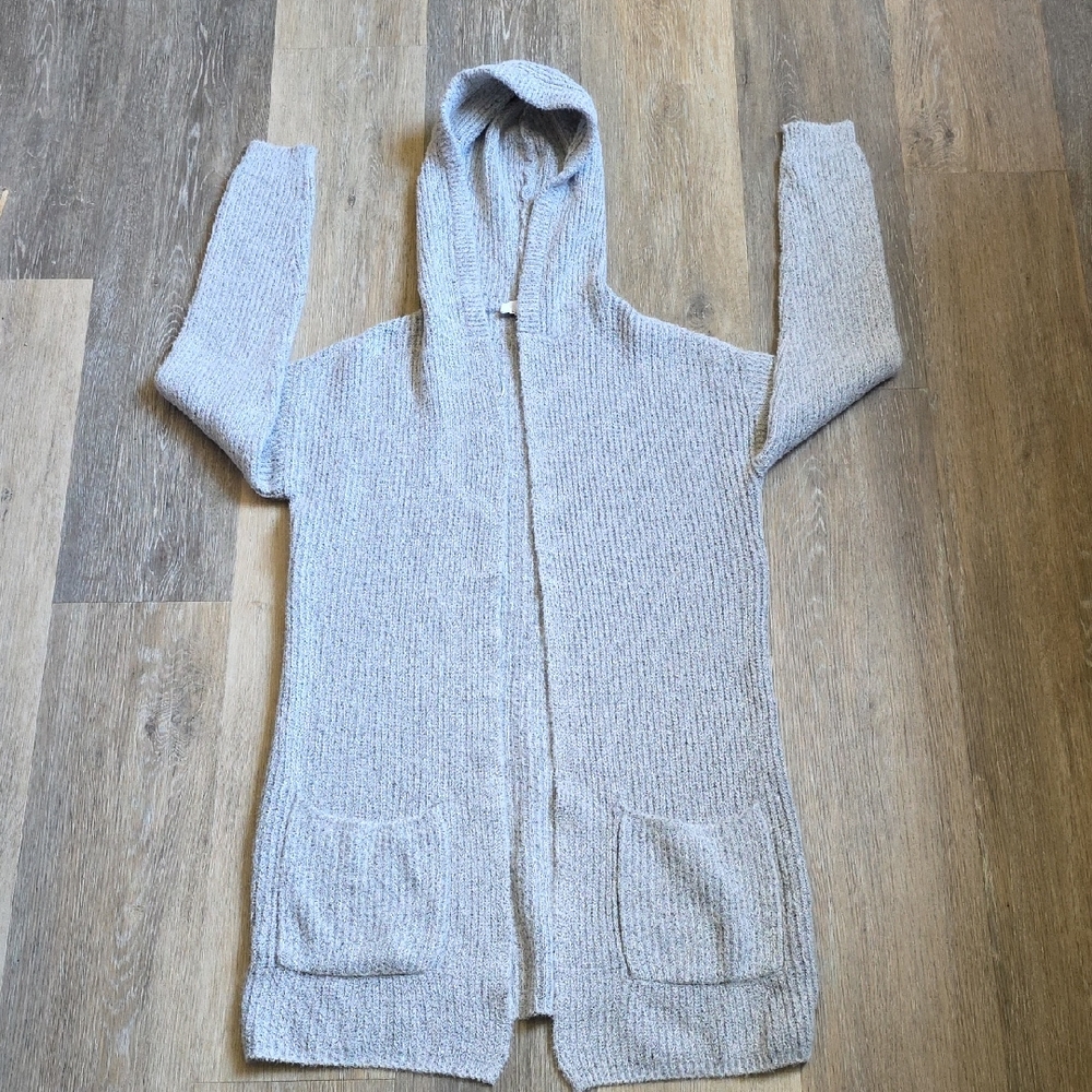 Magaschoni Light Gray Hooded Cardigan